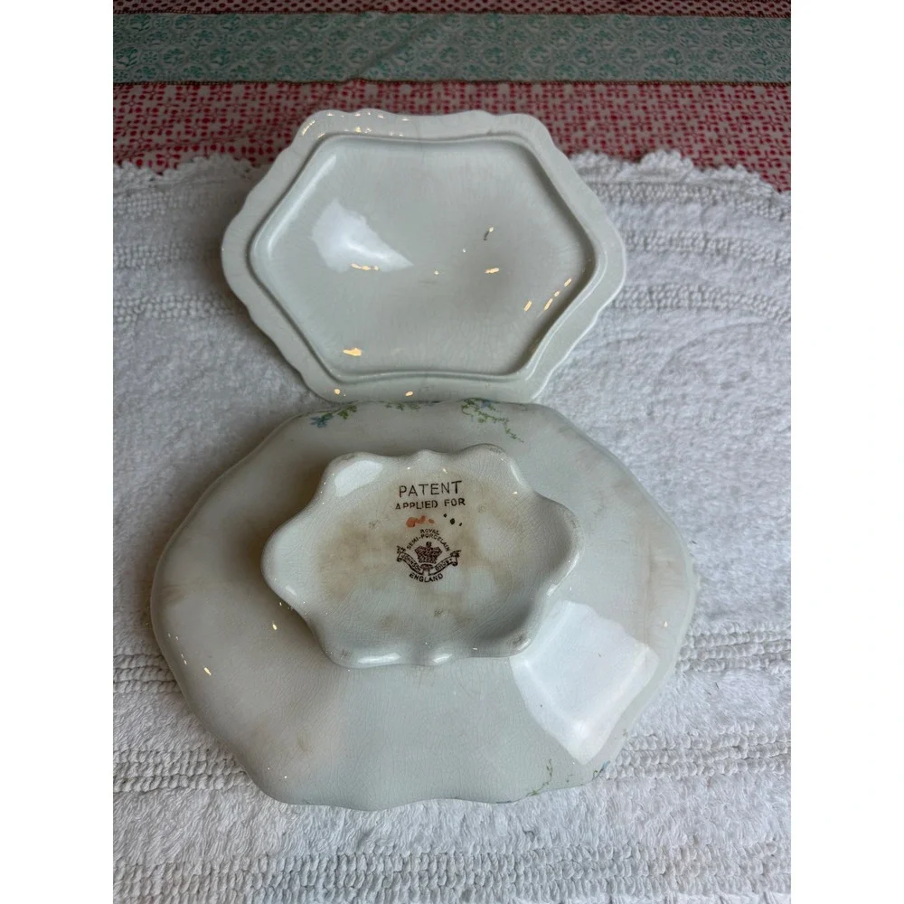 Johnson Bros Victorian Floral Tureen Royal Semi Porcelain Large Antique